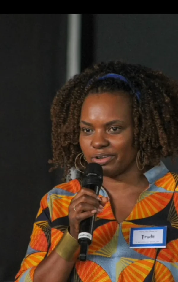 A member of the God’s Tribe church family speaking at a gathering