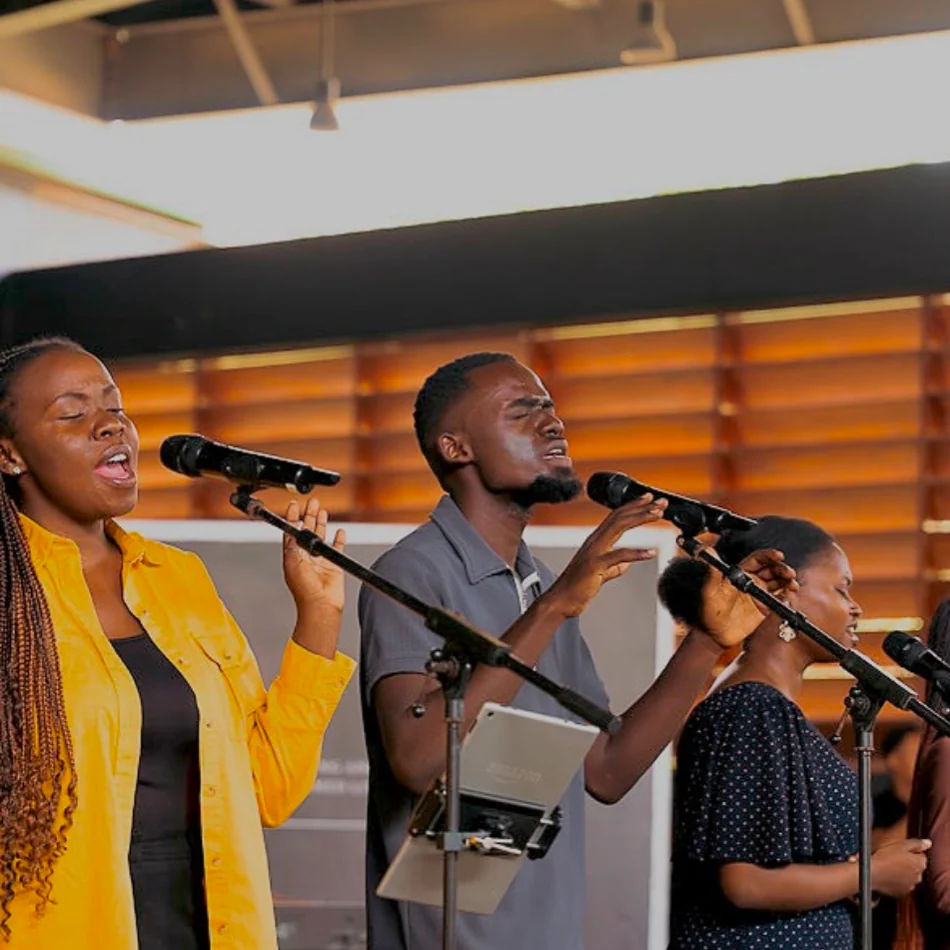 God’s Tribe worship singers together on a Sunday