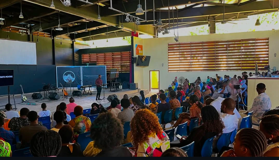 The God’s Tribe church family gathered inside its worship hall