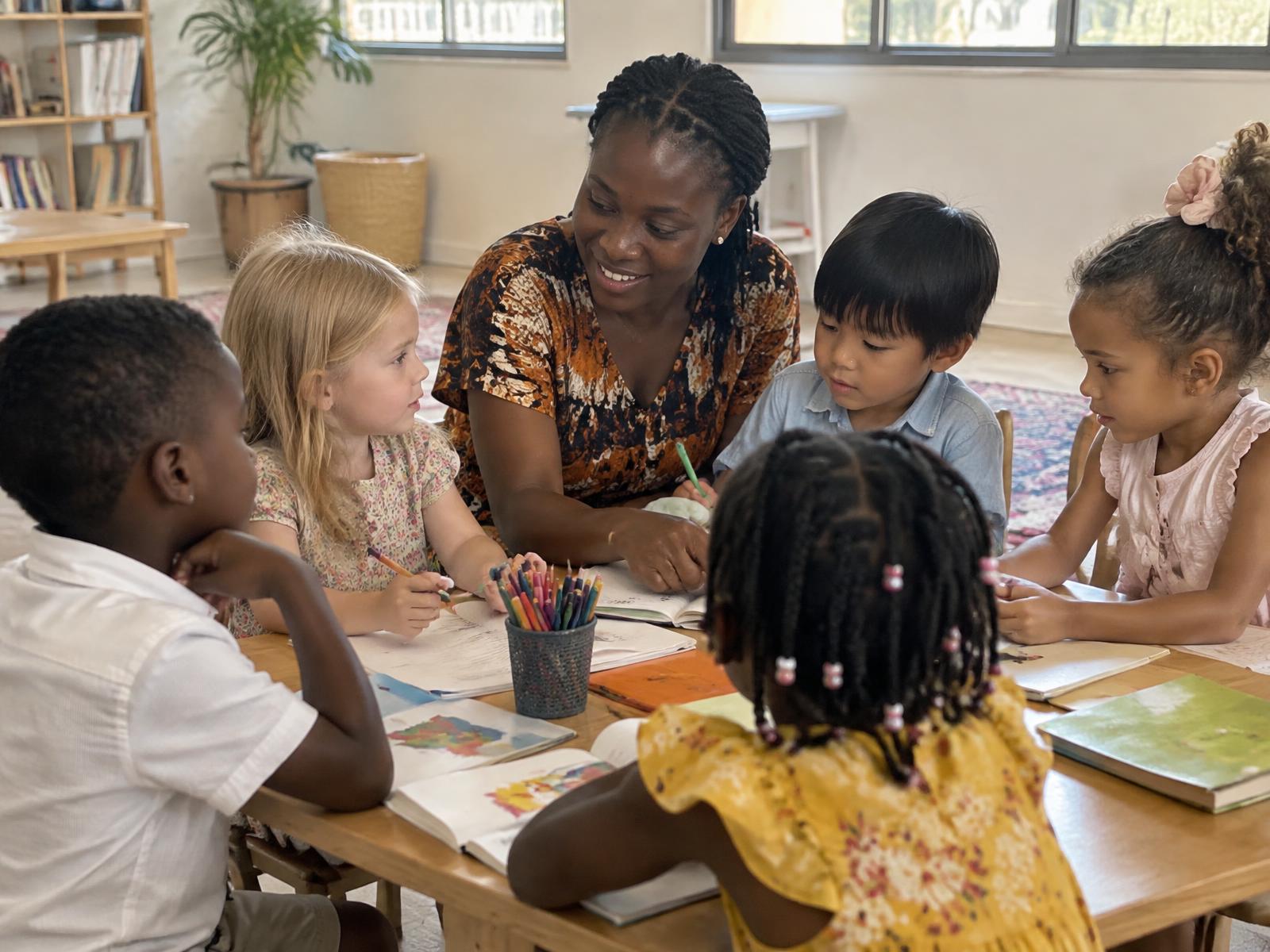 God’s Tribe children learning together in their Sunday classroom